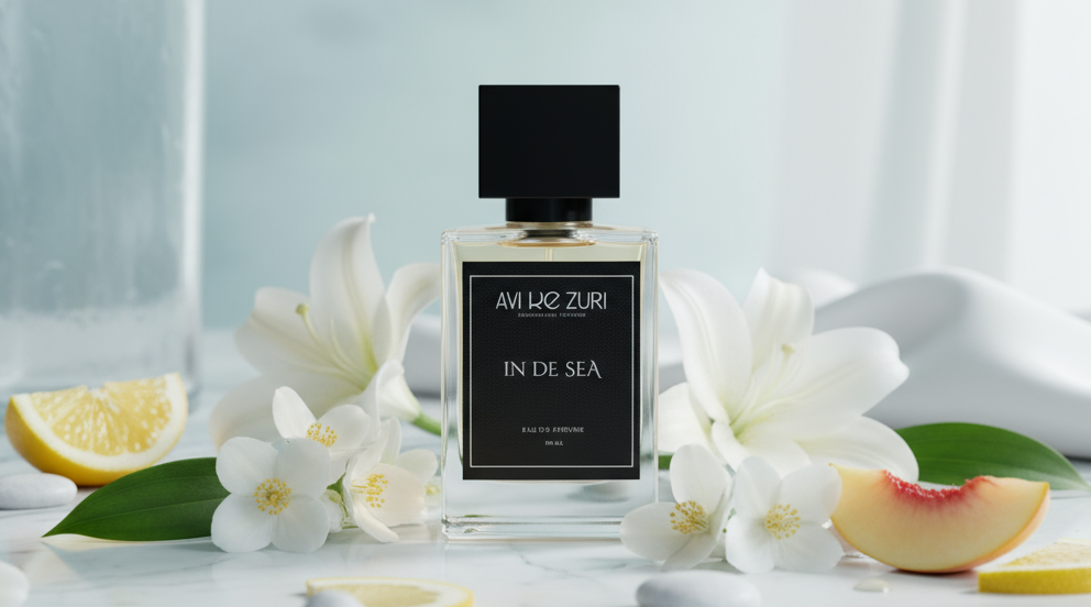 DE OCEAN perfume in fresh crisp setting